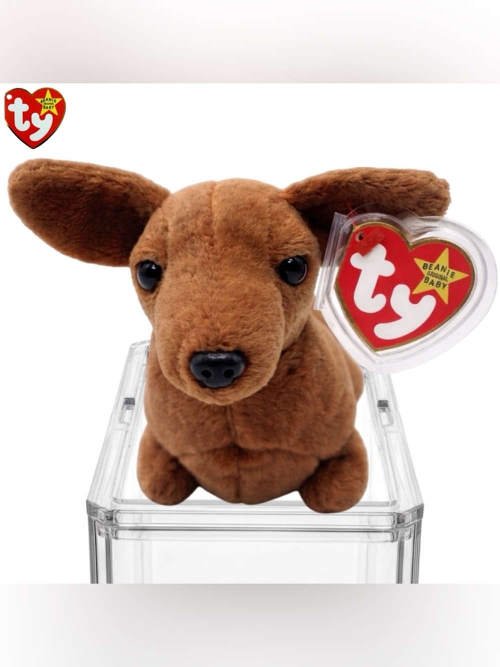 MWMT RARE 4G/3G w/ERRORS‼️ Ty Weenie the Dachshund 1995 Beanie Baby, PVC